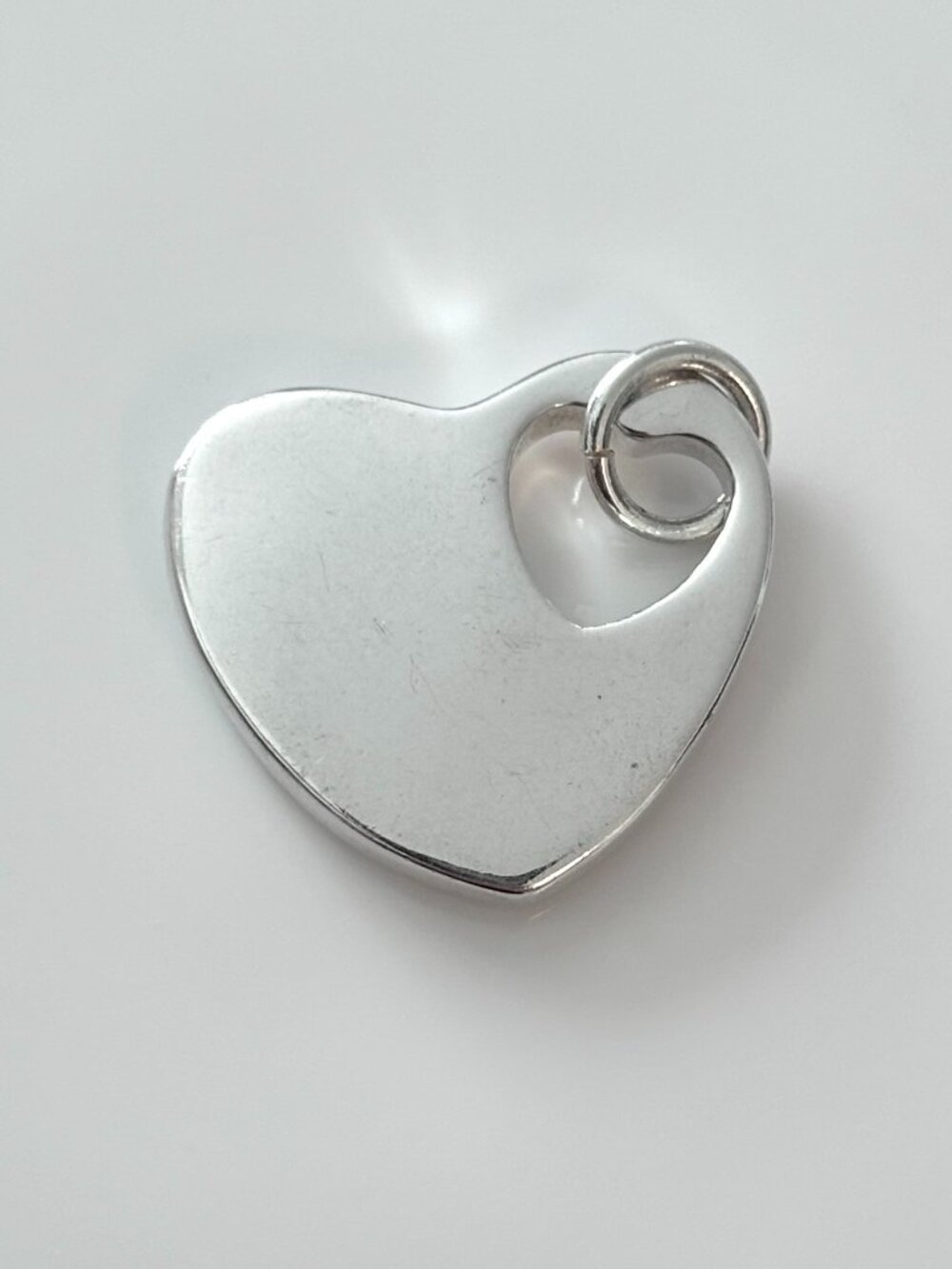Sterling Silver Heart w/Cut Out
Heart Charm Pendant for Necklace